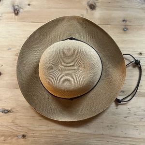 HBY Miami Paper Straw Packable Hat Leather Thong & Slide Adjustment UPF